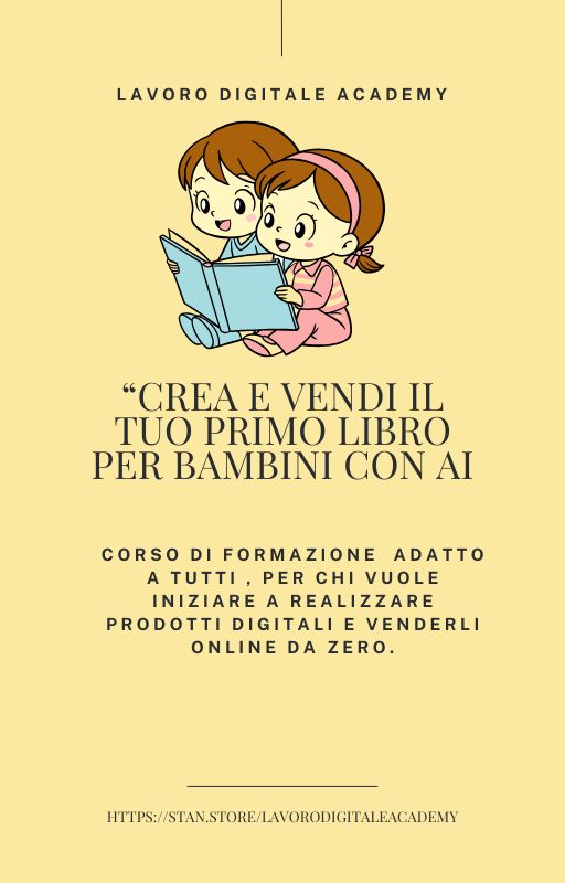 CREA E VENDI IL TUO PRIMO LIBRO PER BAMBINI CON AI